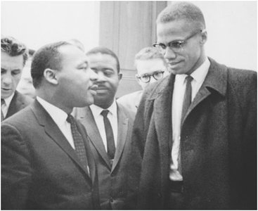 Historic meeting between Martin Luther King Jr. and Malcolm X