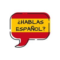 Spanish language speech bubble
