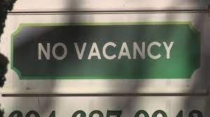 No vacancy sign