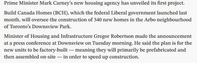 Build Canada Homes project details