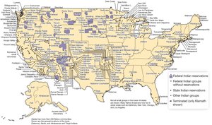 Map of Native American lands and communities