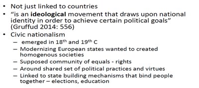 Civic nationalism definition and features