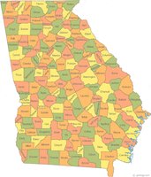 Map of Georgia counties