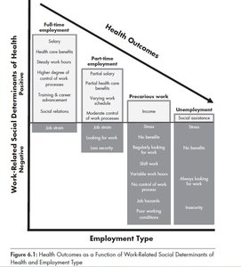 Health outcomes as a function of work-related social determinants