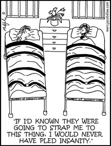 Cartoon about consequences of pleading insanity