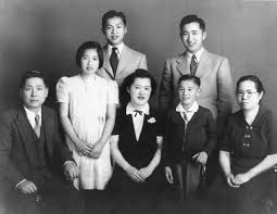 Historic Japanese American family portrait