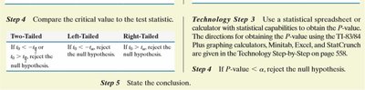 Critical value and P-value approach for matched-pairs (continued)