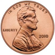 Coin showing heads