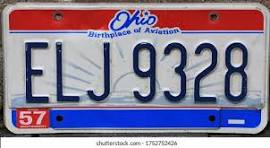 Ohio license plate example