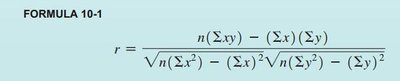 Formula for the linear correlation coefficient r