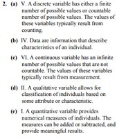 Matching exercise answers