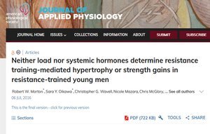 Journal article on resistance training
