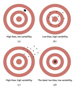 Targets illustrating bias and variability