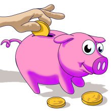 Cartoon showing income