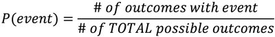 Theoretical probability formula