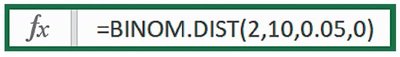 Excel binomial probability formula