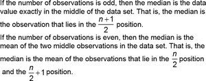 Median calculation rules