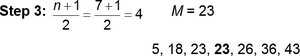 Median calculation for odd n