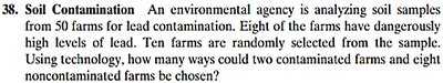 Soil contamination counting problem