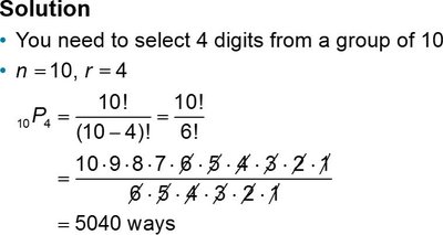 Permutation solution for four-digit code