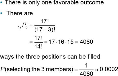Probability solution for advisory board