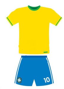 Soccer uniform illustration