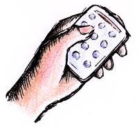 Hand holding a Kindle