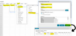 StatCrunch grouped data standard deviation calculation