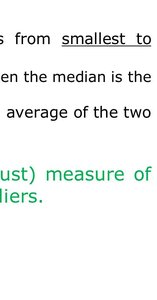 Median as a robust measure of center