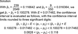 Confidence interval calculation