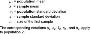 Notation for two means