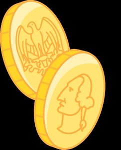Two coins representing discrete outcomes