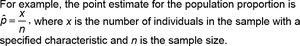Formula for sample proportion