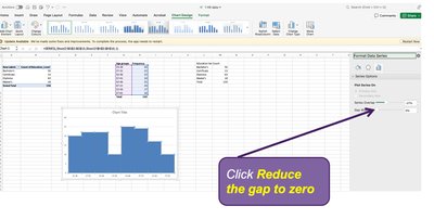 Reduce gap width to zero for histogram