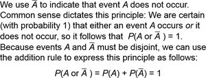 Explanation of complementary events