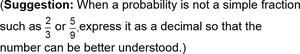 Suggestion to express probabilities as decimals