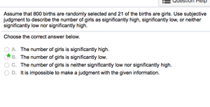 Example of significantly low number of girls