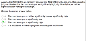 Example of significantly high number of girls