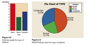 Pareto diagram for aphasia types