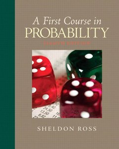 Cover of 'A First Course in Probability' showing dice