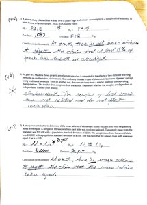worksheet showing hypothesis test for population proportion