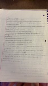 Handwritten notes on measures of center and spread in statistics