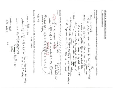 Worked example of mean, median, and mode calculations