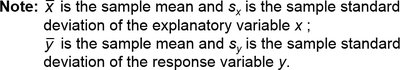 Note on sample mean and standard deviation in regression
