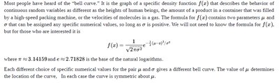 Normal distribution formula and explanation