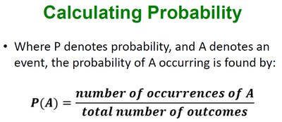 Probability calculation formula