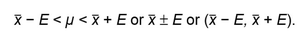 Confidence interval for the mean
