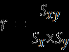 Formula for correlation coefficient r