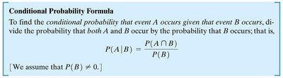 Conditional probability formula