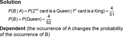 Dependent events with cards